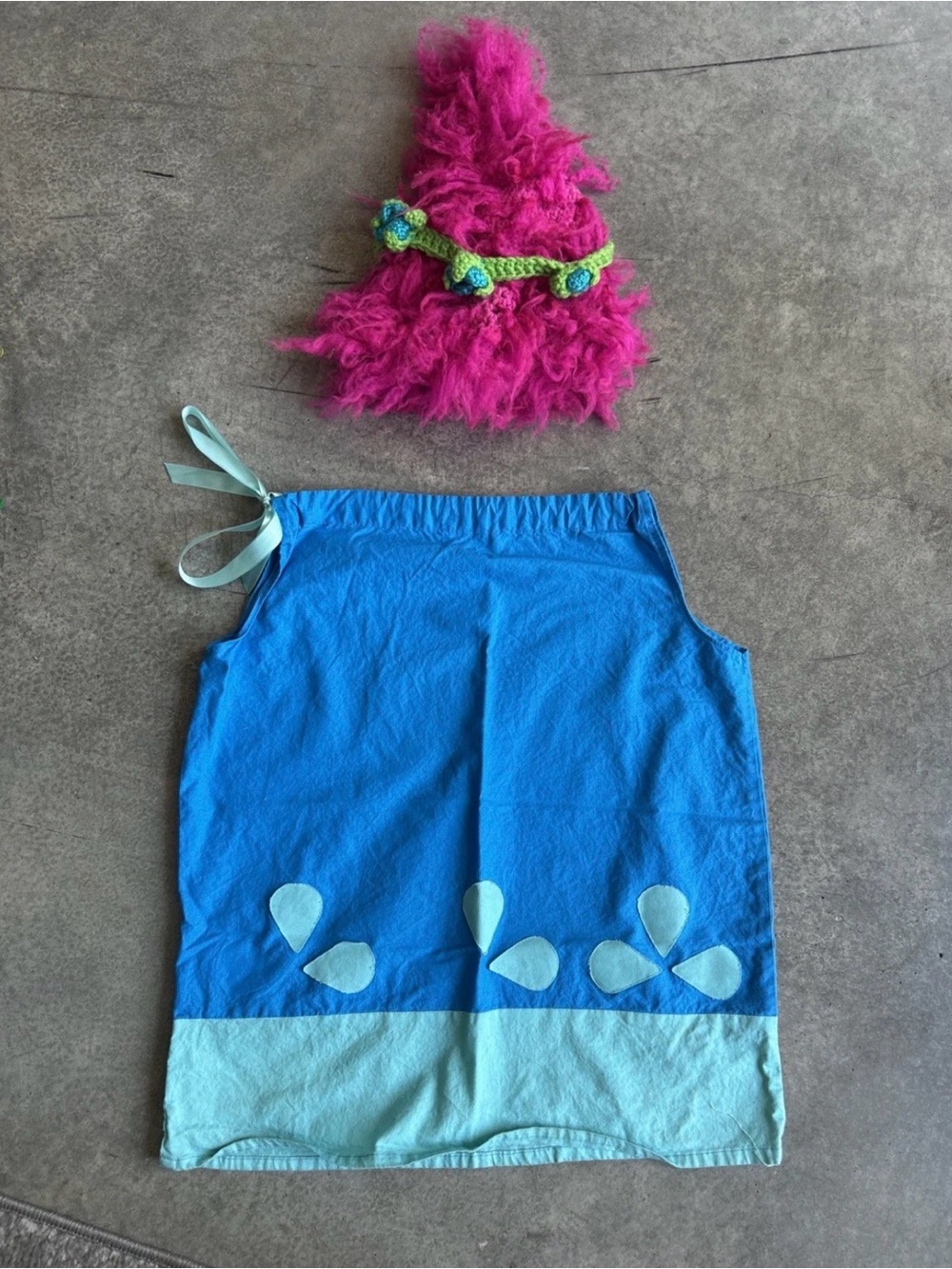 Disney Trolls Poppy Halloween Costume & Hair 3-5T